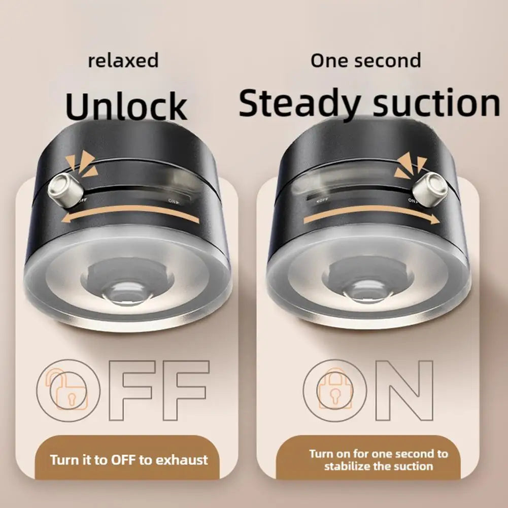 Double-sided Suction Cup Phone Holder Vacuum Magnetic Car Mount Foldable Lazy Bracket For iPhone Android