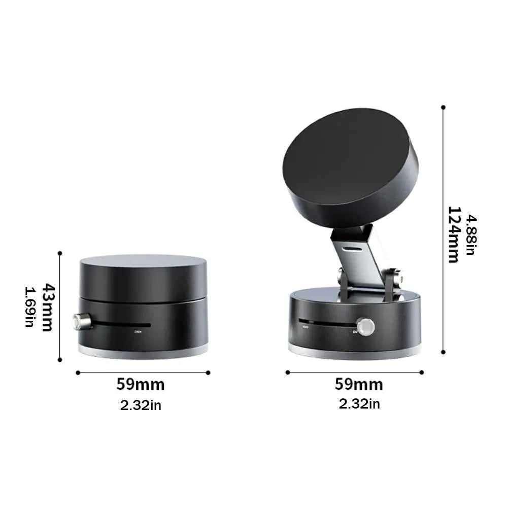 Double-sided Suction Cup Phone Holder Vacuum Magnetic Car Mount Foldable Lazy Bracket For iPhone Android