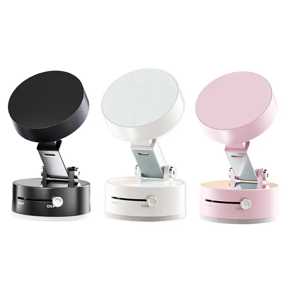 Double-sided Suction Cup Phone Holder Vacuum Magnetic Car Mount Foldable Lazy Bracket For iPhone Android