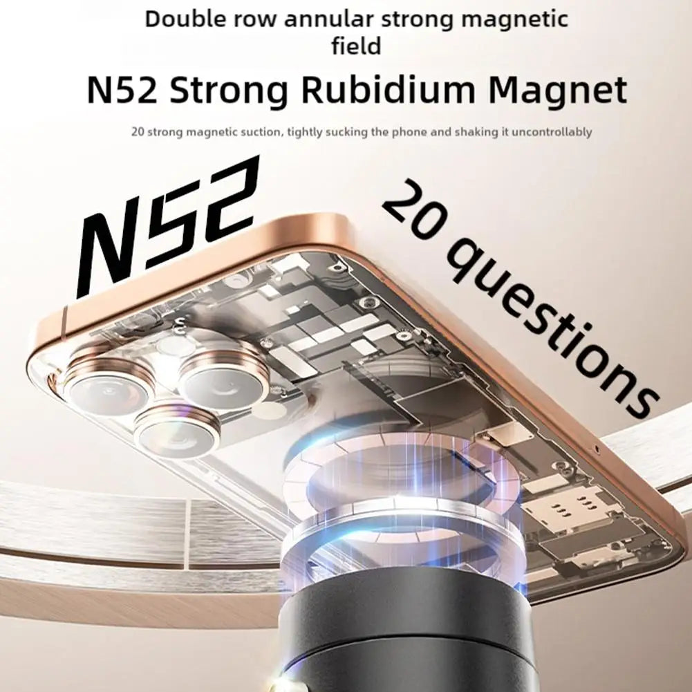 Double-sided Suction Cup Phone Holder Vacuum Magnetic Car Mount Foldable Lazy Bracket For iPhone Android
