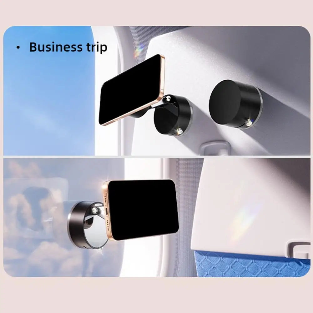 Double-sided Suction Cup Phone Holder Vacuum Magnetic Car Mount Foldable Lazy Bracket For iPhone Android